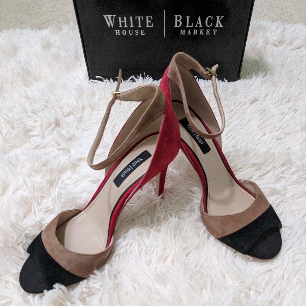 WHBM suede heels